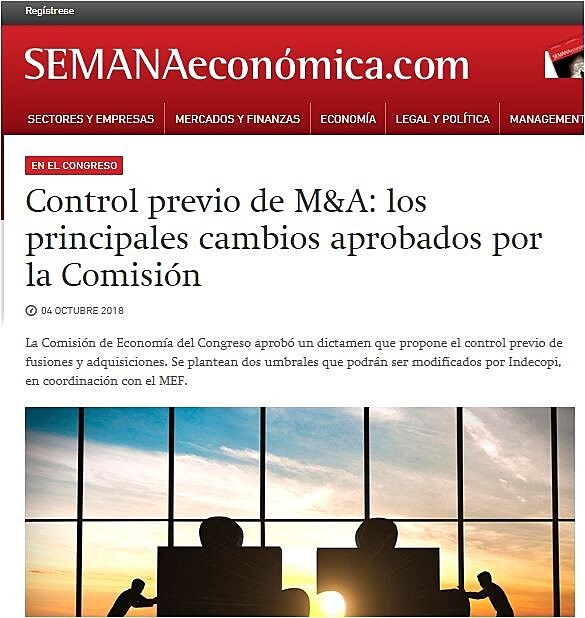 Control previo de M&A: los principales cambios aprobados por la Comisin